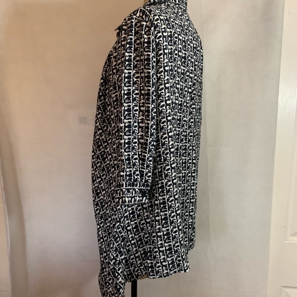 Cubism Los Angeles 3/4 Sleeve Button Down Blouse - Size M - Picture 3 of 9